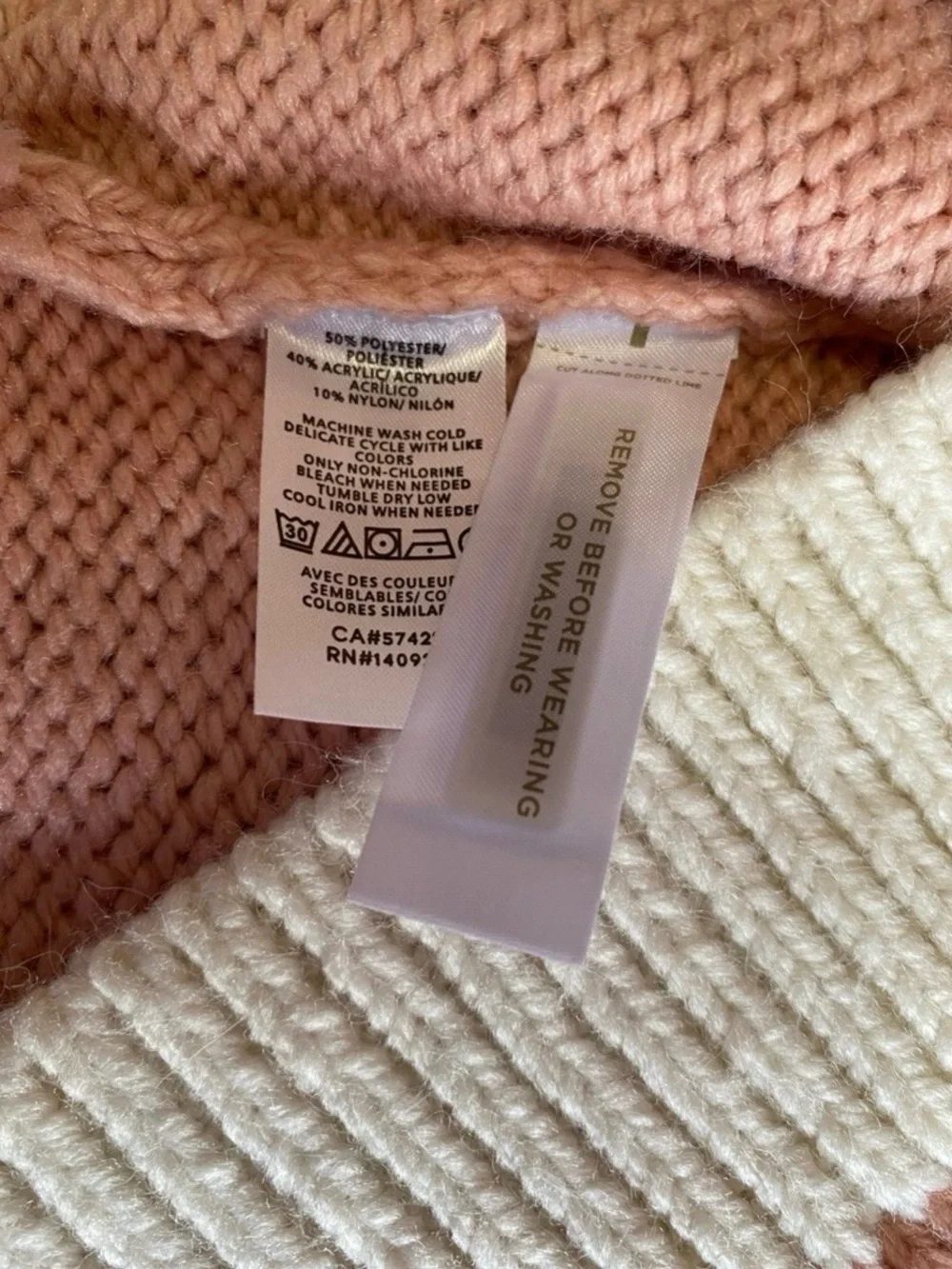 LOFT Colorblock Mock Neck Sweater